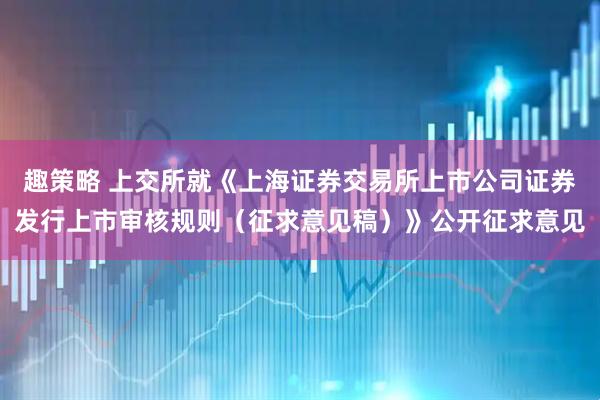 趣策略 上交所就《上海证券交易所上市公司证券发行上市审核规则（征求意见稿）》公开征求意见